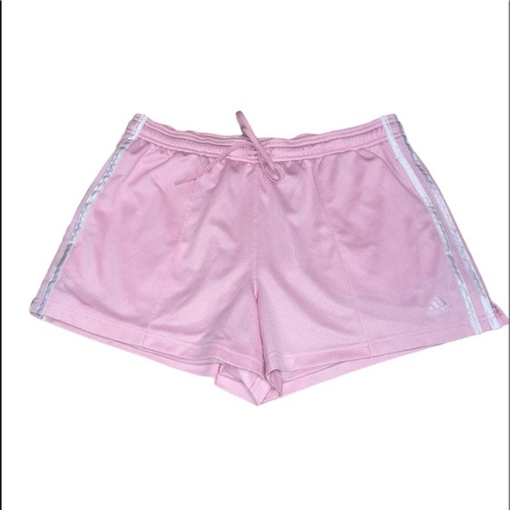 Adidas Pink Mesh Drawstring Running Shorts Size L